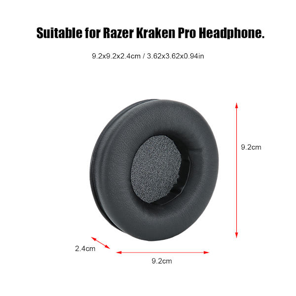 Ersättningsöronkuddar för Gaming Headset Razer Kraken V3 X Tournament Edition Kylgel Andningsbart Tyg Flexibla och Hållbara Öronkuddar av Memory Foam
