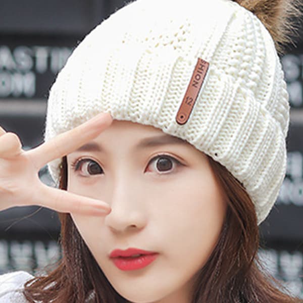 Hue beanie snowski vinter strikket uld skull hat
