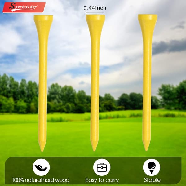 Golf-tiit, 2 3/4 tuumaa, 70 kpl, ammattimaiset deluxe-puutiit