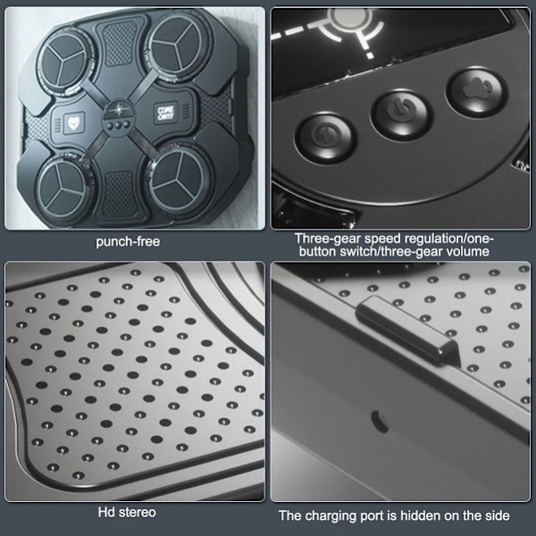Smart Musik Boxningsmaskin Boxningsvägg Target SVART UTAN black Without Bluetooth-Without Bluetooth black Without Bluetooth-Without Bluetooth