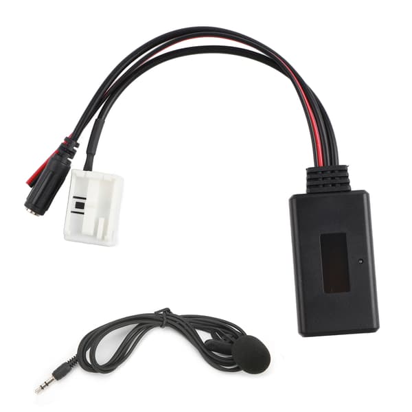 Bluetooth AUX-modul for bilradioadapter, høykvalitets ABS-materiale, håndfri mikrofon, Bluetooth-musikkadapter støtter lydenheter, forbedret