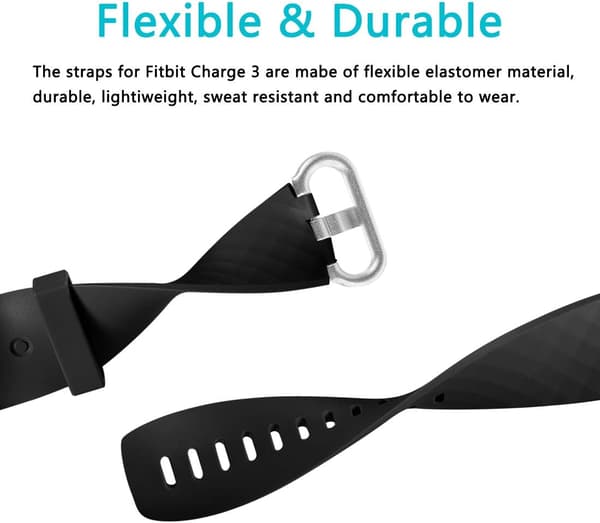 2-pack ersättningsarmband kompatibla med Fitbit Charge 3/Fitbit C