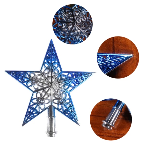 Christmas Tree Star Topper Glittered Xmas Tree Topper