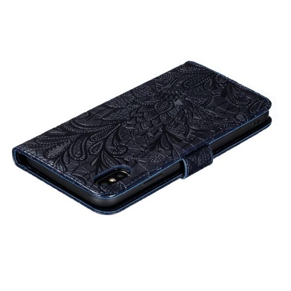 Præget Flipcover med Kniplingemønster til Samsung Note 10 Black