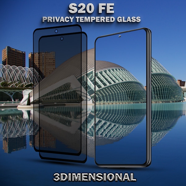 2-Pack Privacy Skärmskydd For Samsung S20 FE - Härdat Glas 9H - Super Kvalitet 3D