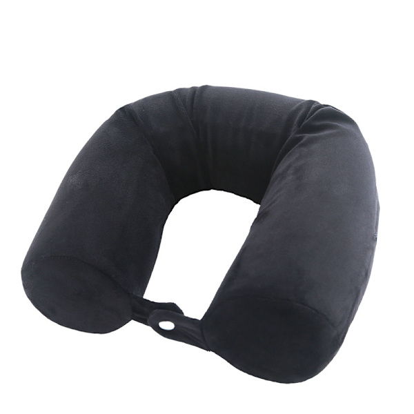 Rejsepude - 68*10CM (Sort) - Memory Foam Støttepude til Nakke
