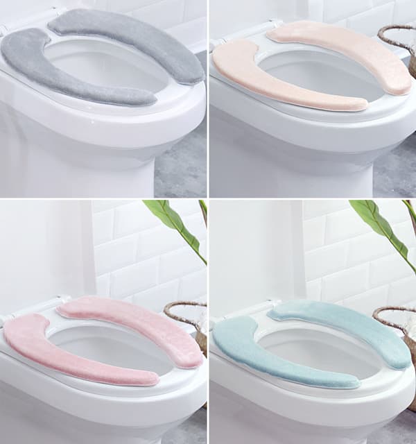 2 stk. Toiletbræt Dæksel, Vaskbar Memory Foam Toiletbræt Dæksel T