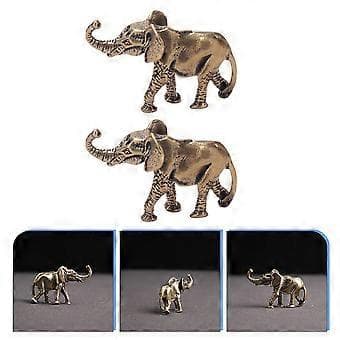 2 st Elefantstaty Kreativ Elefant Bildekor Skrivbordsdekoration Elefant