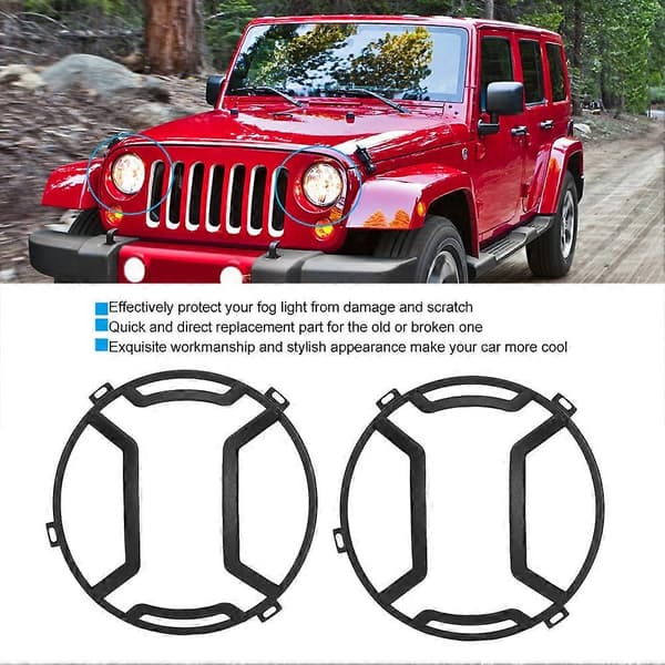 Bil tåkelysdeksel trim passer til Jeep Wrangler JK & Unlimited 2007-2017