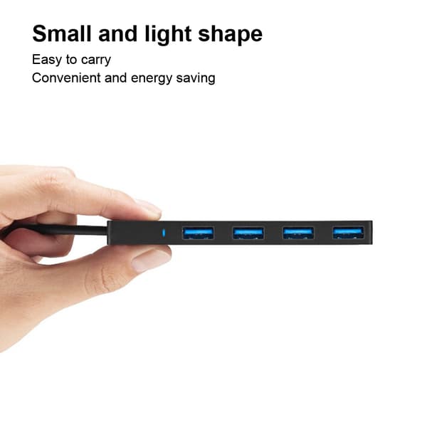Bærbar Datahub 4 Port USB 3.0 Splitter Høyhastighetsoverføring Plug And Play Multifunksjonshub For Laptop Macbook Surface Pro PS5 Xbox Mini
