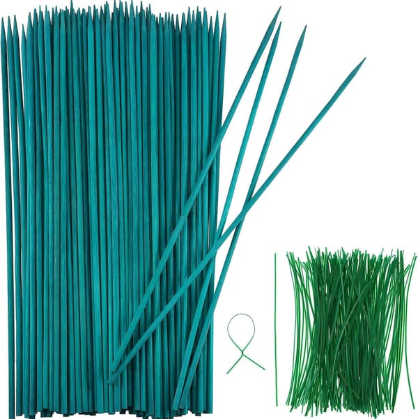 Grön träväxtstake Bambu trästake Naturliga plockar Blommig P