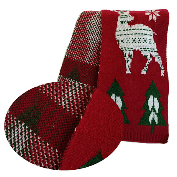 Juleshal Vintermode jacquard strikket halstørklæde style4