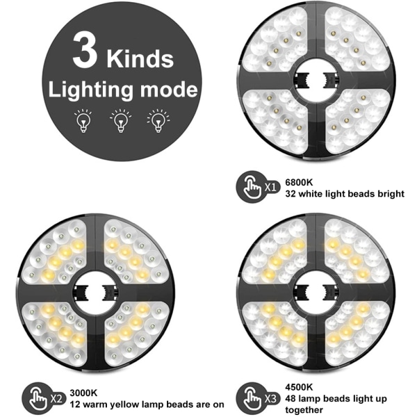 48 LED Parasolbelysning Utomhus 450 Lumen Parasol LED-lampa