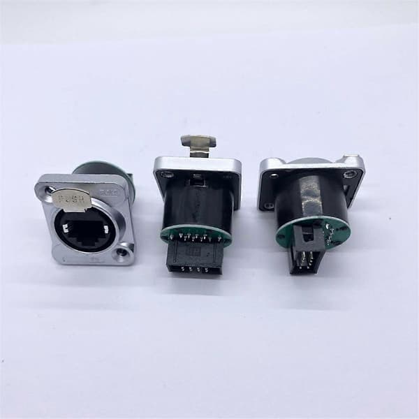 10 STK Ethernet Rj45 Chassis Socket NE8FDP Ethernet Gjennomføringskontakt IP65 Vanntett E