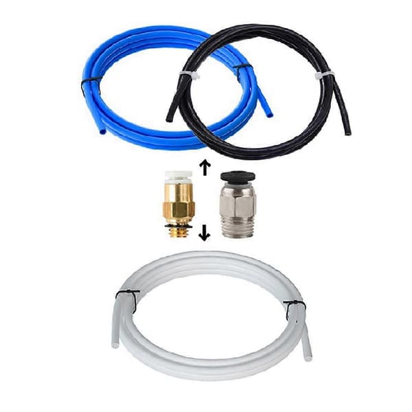 3D-skriver oppgraderingssett med KJH04-M6 og PC4-01 pneumatiske koblinger 1M PTFE-rør for 1,75 mm Bowden-ekstruder blå