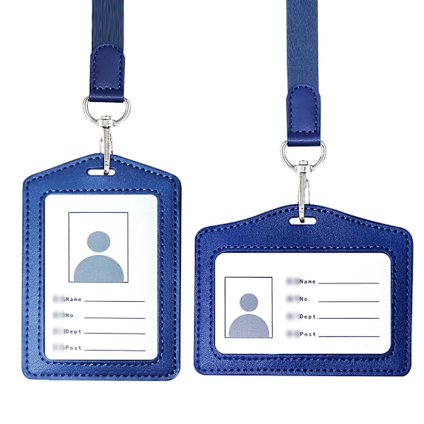 2-pack läder ID-korthållare, vertikal/transversal ID