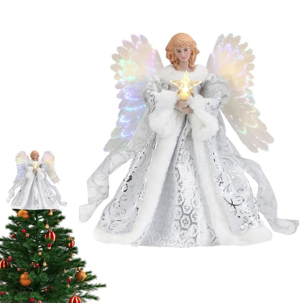 Figur Engel til juletre - Rustikk dekorasjon for interiør og kontor - Julepynt i form av en engel til nyttår.
