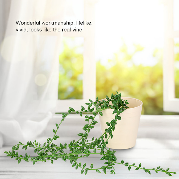 Konstgjorda blad plastväxt vägg hängande murgröna blomma hem