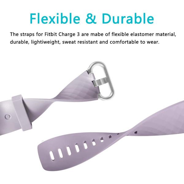 2-pack ersättningsarmband kompatibla med Fitbit Charge 3/Fitbit C