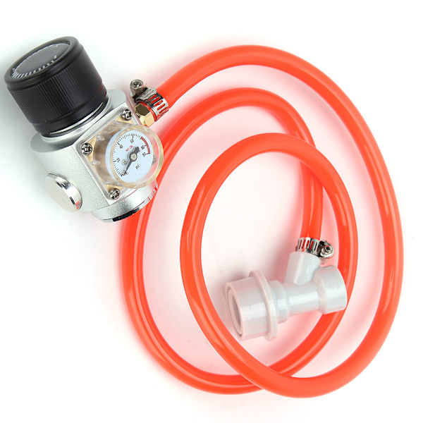 3/8-24UNF gänga 0-90psi Mini regulator slang tryckmätare