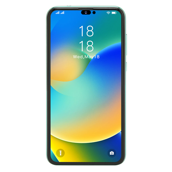 Olåst Smartphone 6,1 tum 4G-nätverk 4GB RAM 64GB ROM Ansiktsupplåsning Mobiltelefon för Android 11 100‑240V Grön EU-kontakt