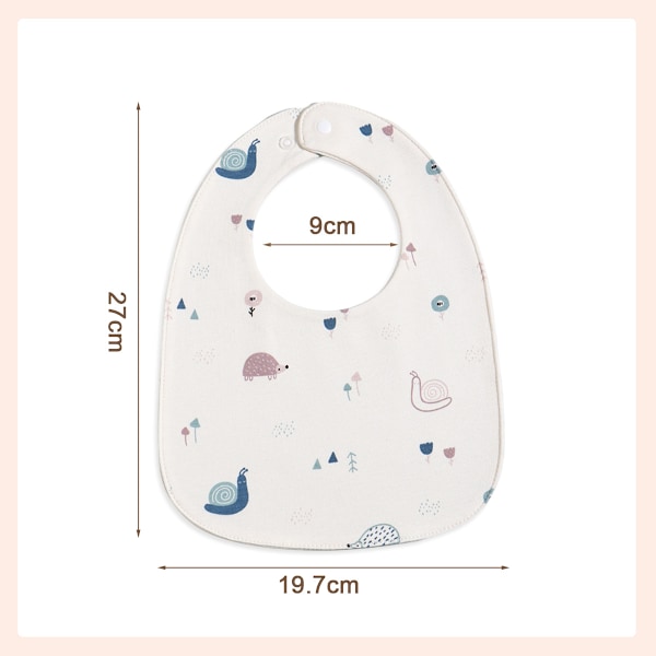 2 st Baby Haklappar, Bomulls Baby Bandana Haklappar Nyfödda Haklappar Dreglande och Tandnings Haklappar Style 3