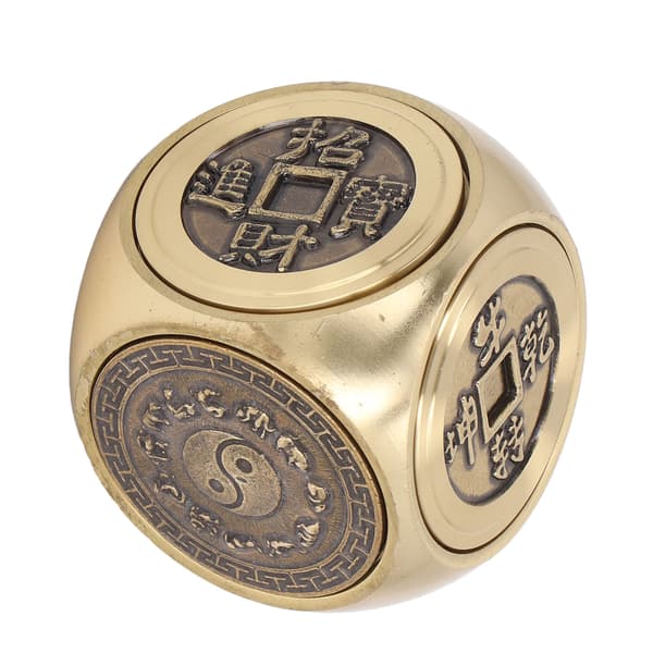 Metal DND Terningesæt Spinner Unikt Rollespils Tilbehør med 3D Mønsterdesign til Dungeons and Dragons Entusiaster, Tykke Solide Messing Terninger