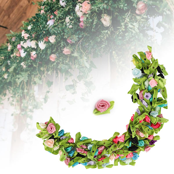 100 st konstgjorda plastblommor DIY Girlang Vävda tillbehör