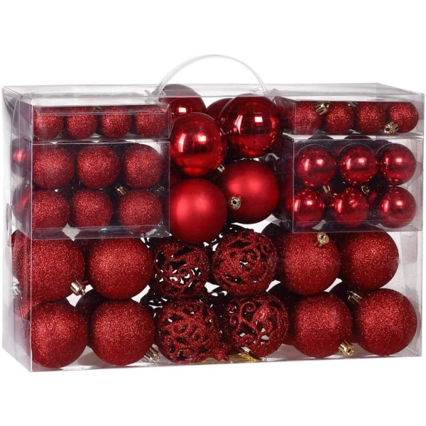 Lot de 100 pcs - Boules de Noël Ø 3/4/5/6/7/8cm Sapin Coeurs