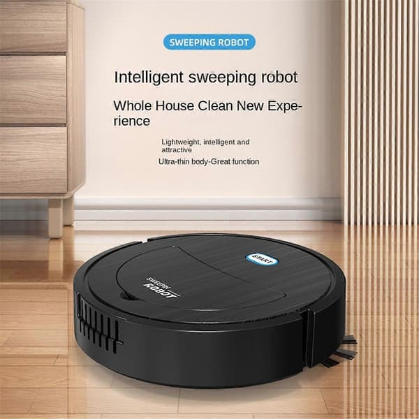 Robotdammsugare 3 i 1 Elektrisk soprobot Ultratunn Tyst Robotdammsugare Vit