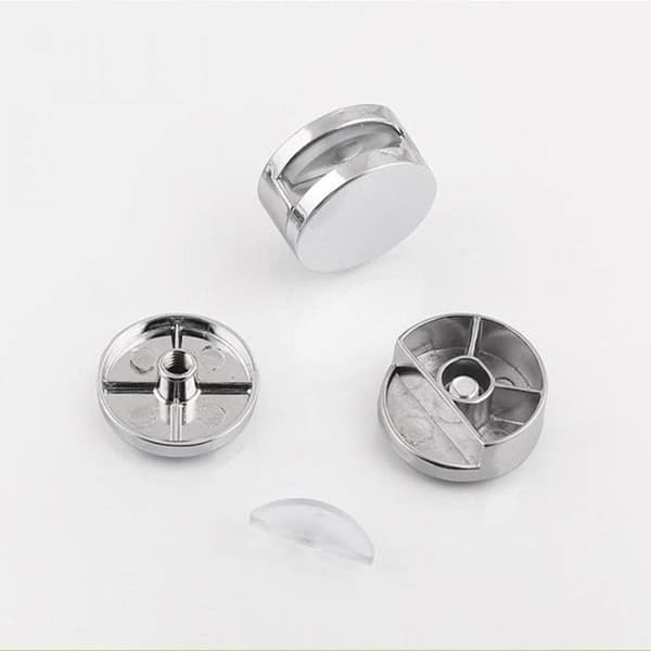 10 Stycken Zinklegering Glasclips Spegelclips Hållare för 3-5mm Gl