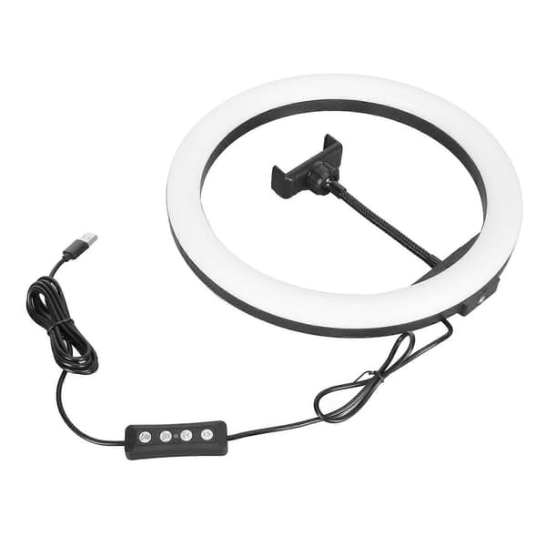 LED Cirkellys 1/4 Tomme Gevind 162 LED Energibesparende Lysperler Cirkellys med Stativ til Livestreaming