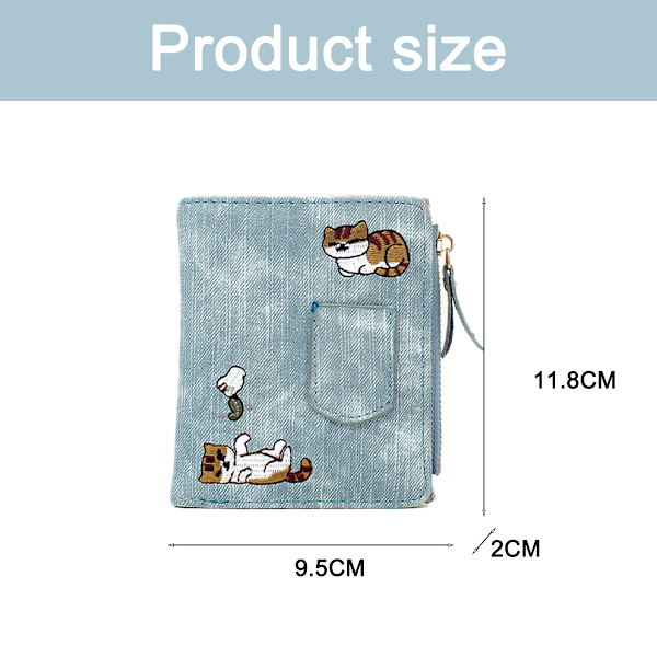 Kvinnors Liten Kompakt Bifold PU Läder Fickplånbok Dam Mini