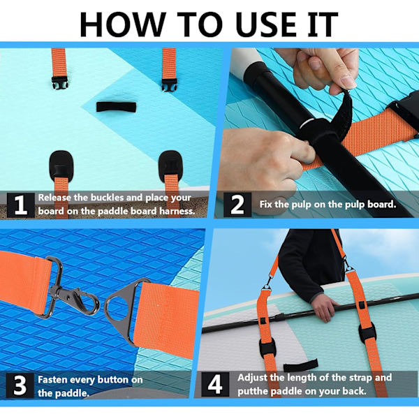 Bærestrop til Surfbræt, Kajak, Sup, Longboard, Stand Up Pad