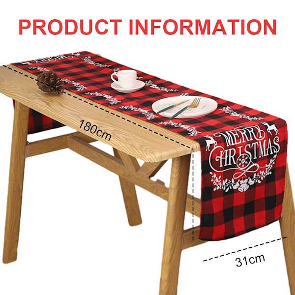 Christmas Table Runner Burlap Rustic Christmas Runner for Table