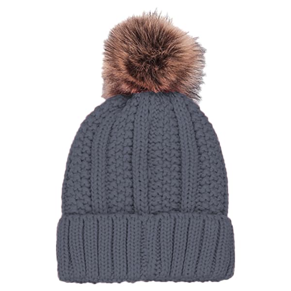 Mössa stickad ull skidmössa vintermössa dark grey