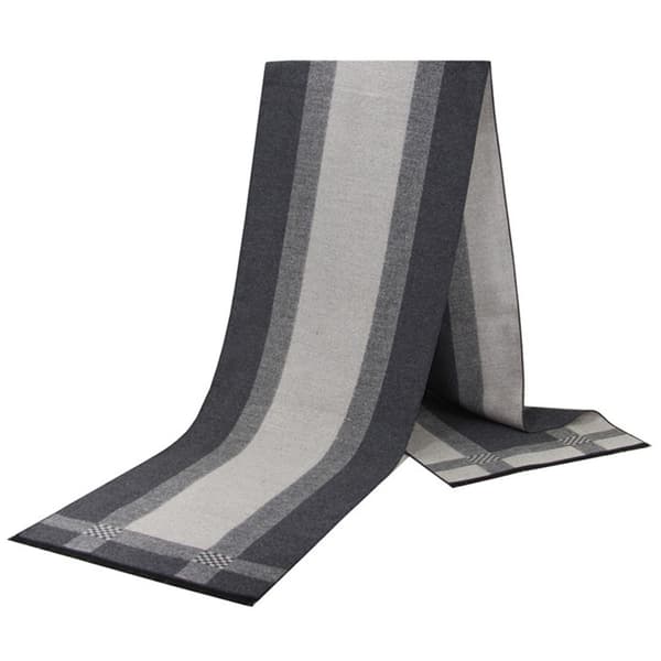 Herre Halstørklæde Sort Grå Vinter Tyk Imitation Cashmere Herre Halstørklæde Med