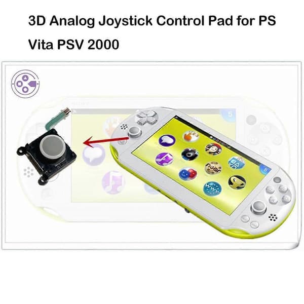 3D Analog Joystick Controller Tommelfinger Stick Rocker Modul til 2000 PSV 2000 Controller Udskiftningsdel - Hvid