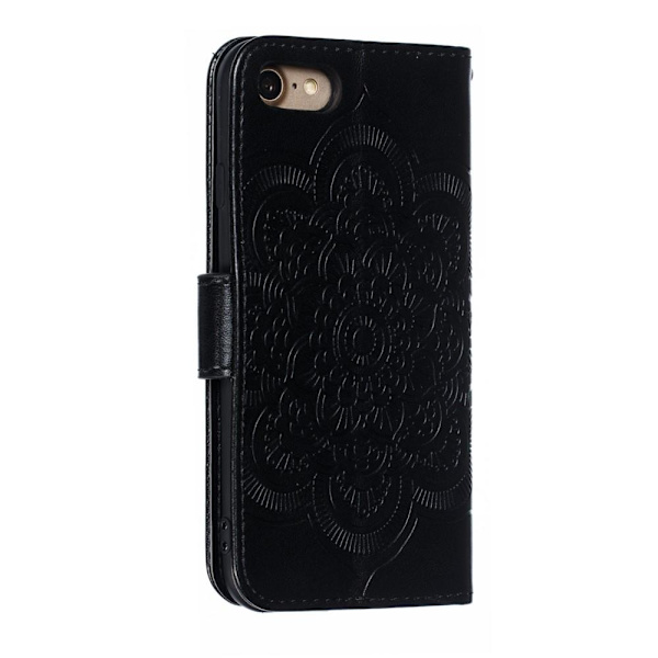 iPhone 7/8/SE (2020/2022) - Mandala Plånboksfodral - Svart Black Svart
