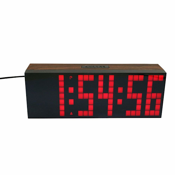 6-siffrig Jumbo LED-digital väckarkalender Snooze väggbordsur
