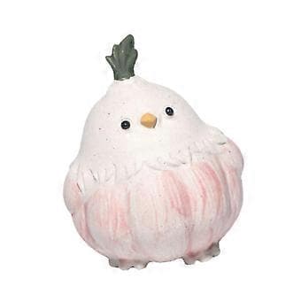 Vitlöksfågel Staty Te Lek Gåva Te Husdjur Ornament för Kontor Sovrum Terum()