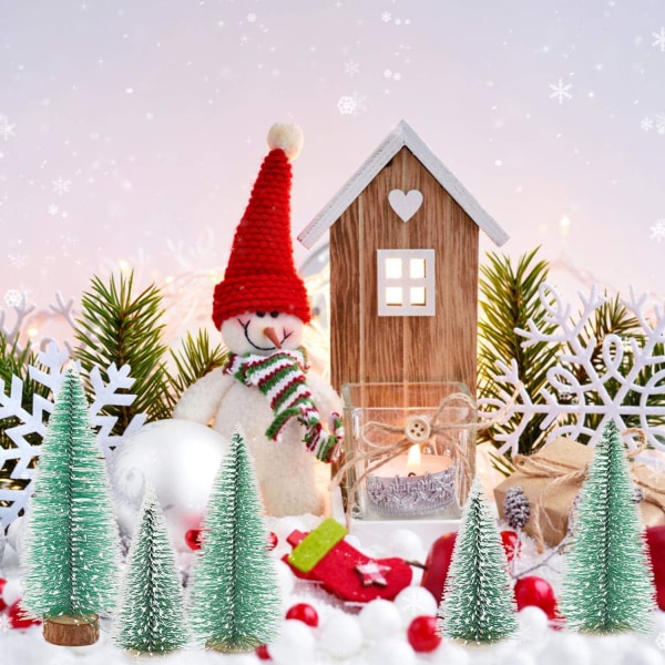 Mini Weihnachtsbaum Künstlicher, 9 Stück Mini Tannenbaum