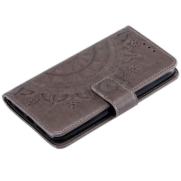 iPhone 11 - Lompakkokotelo Mandala - Harmaa Harmaa Harmaa