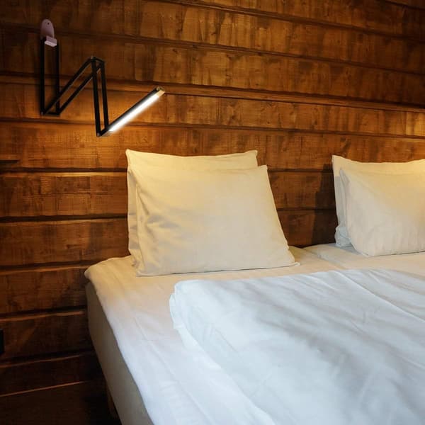 LED-skrivebordslampe, sengelampe, foldbart bordlys i aluminium, trådløs