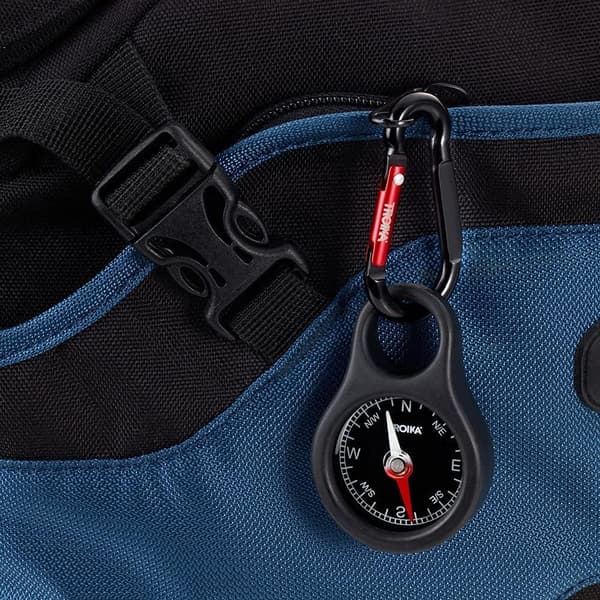 Klips Alloy Karabiner Kompas Bælte Udendørs Camping Tilbehør med
