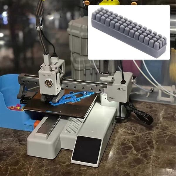 Til A1 Prusa XL visker silikonebørste dysebørste varm seng montering skrubberenser til 3D-printer