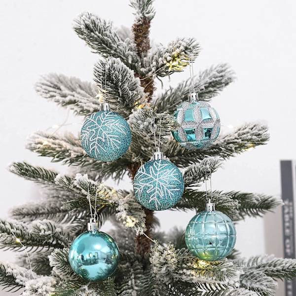 Christmas Balls Ornaments for Xmas Tree 24ct 2.36"/60mm