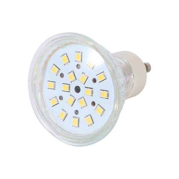 1 st 3W GU10 18 lysdioder Spot Light Lamp kylare Vit Glödlampa