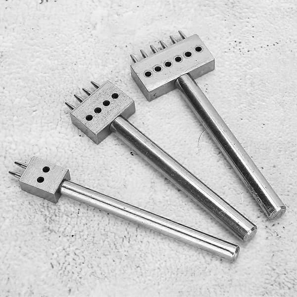 3 STK Avstandsstanseverktøy DIY Lær Hullssett Beltehullstanse (6mm2+4+6)