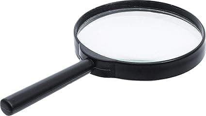Leselupe 10X Forstørrelsesglass 80mm og Knusesikkert Speil for